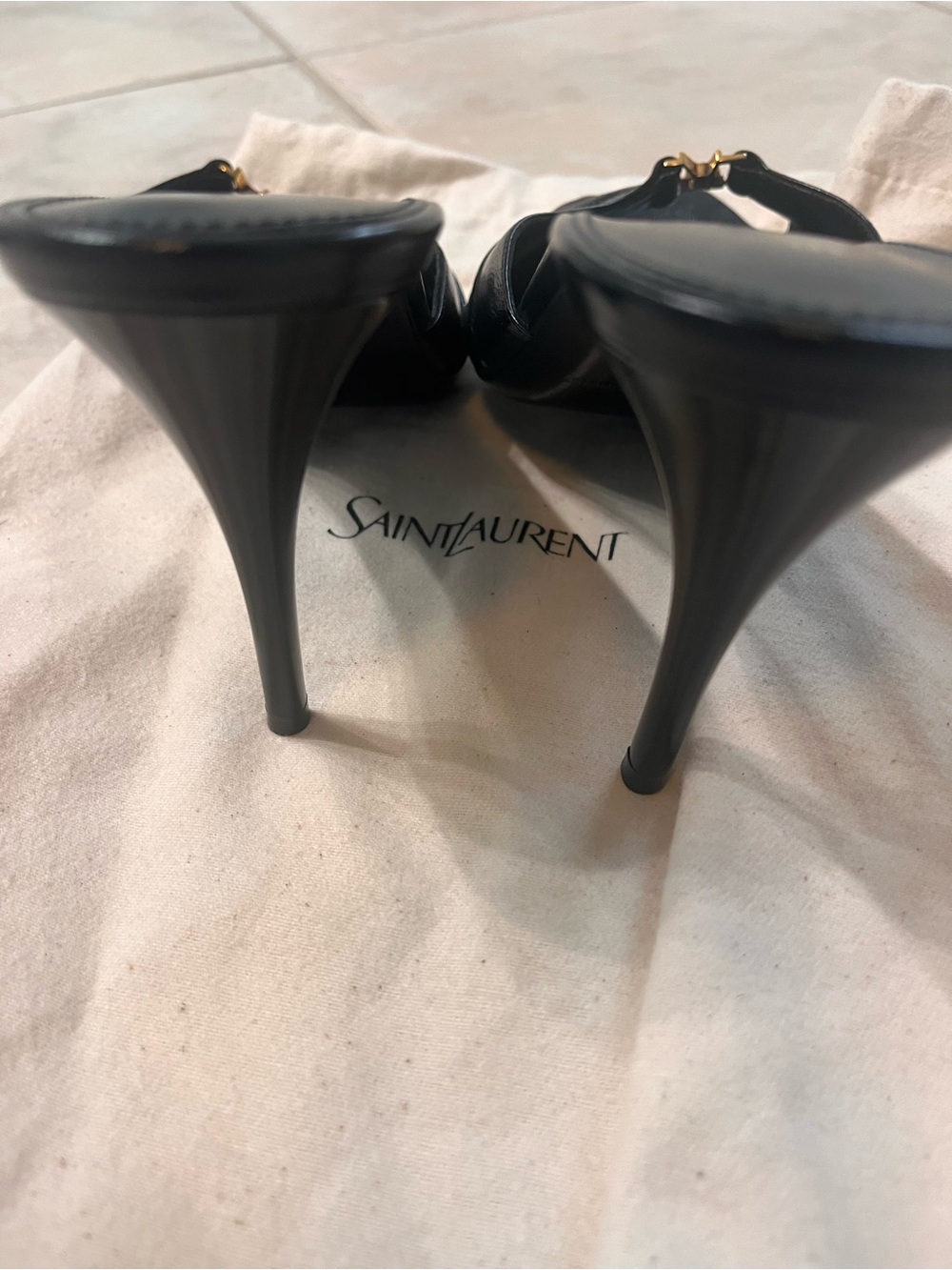 YSL BABYLONE MULES IN SMOOTH LEATHER - Picture 13 of 13